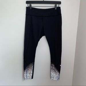 Lululemon Tight Stuff Black Reflective Leggings 8